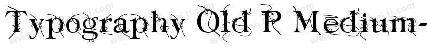 Typography Old P Medium字体转换